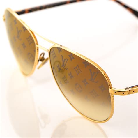 louis vuitton sunglasses gold trim|louis vuitton sunglasses men monogram.